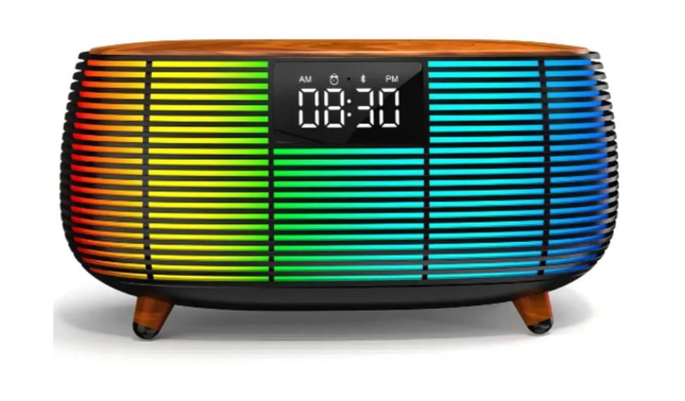 Колонка Bluetooth с часами и беспроводной зарядкой (NSP-2312 8163)