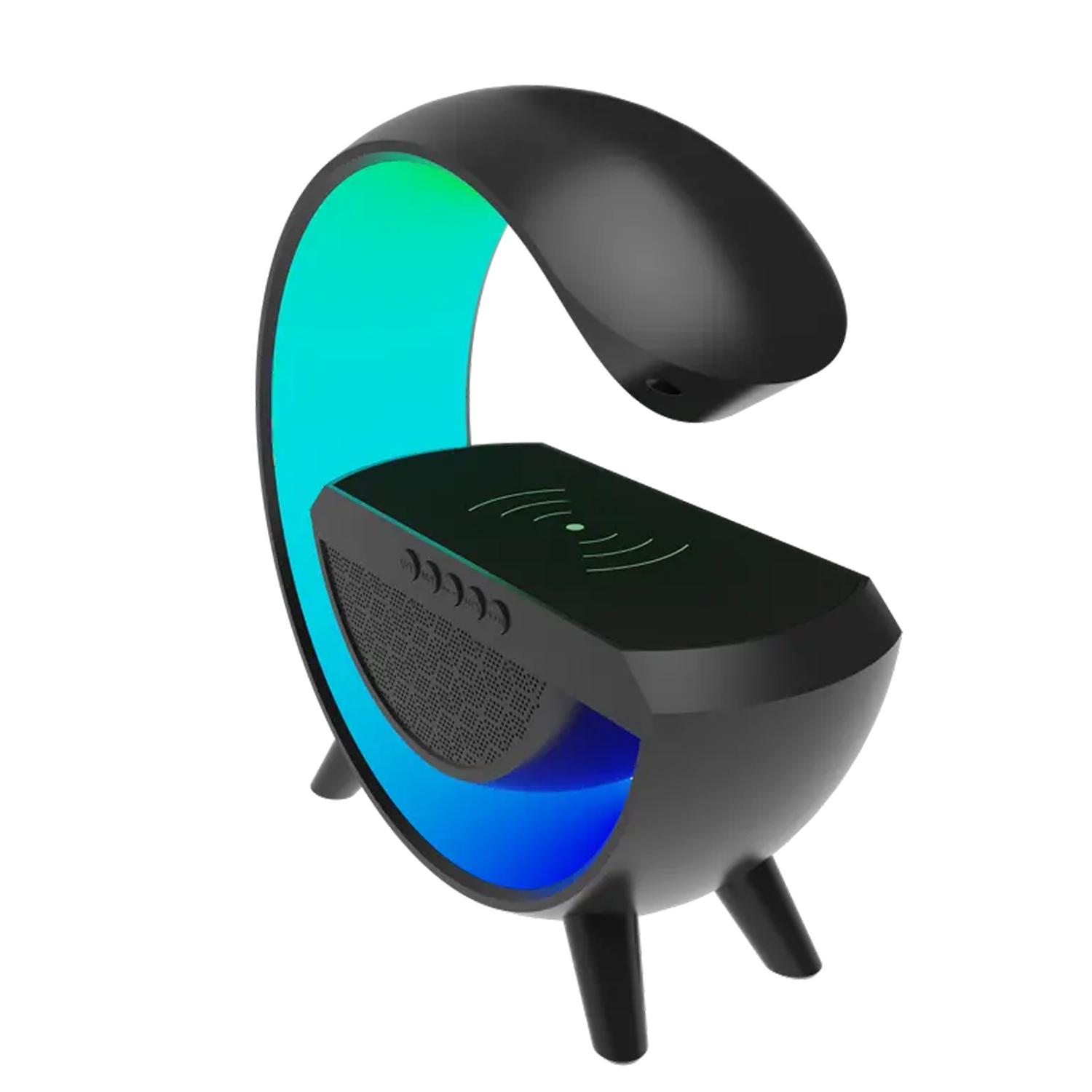 Колонка Bluetooth 3в1 SUNROZ WirelessCharger R99 RGB Black - фото 10