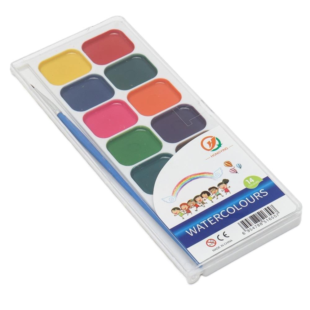 Краски акварельные с кисточкой Stenson WW00543ST 14 цветов (21264731)