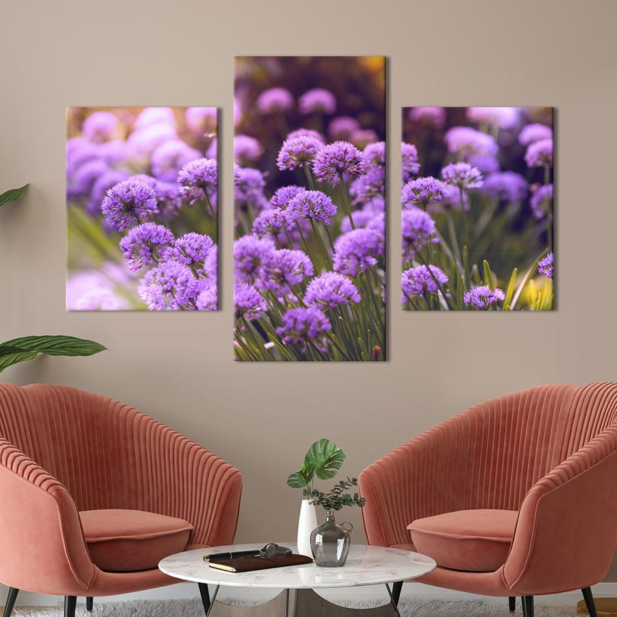 Картина на холсте триптих Красивый декоративный лук 141x90 см (958-32)