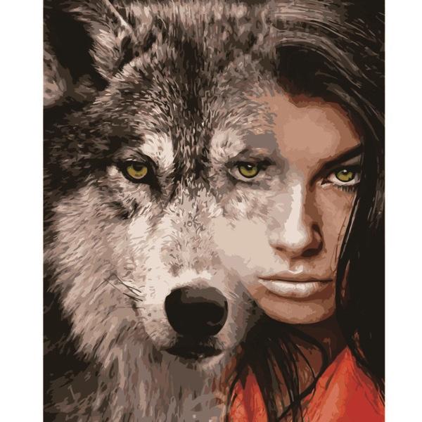 Набор для росписи по номерам Strateg Сильный взгляд 40х50 см (VA-2646-mt)