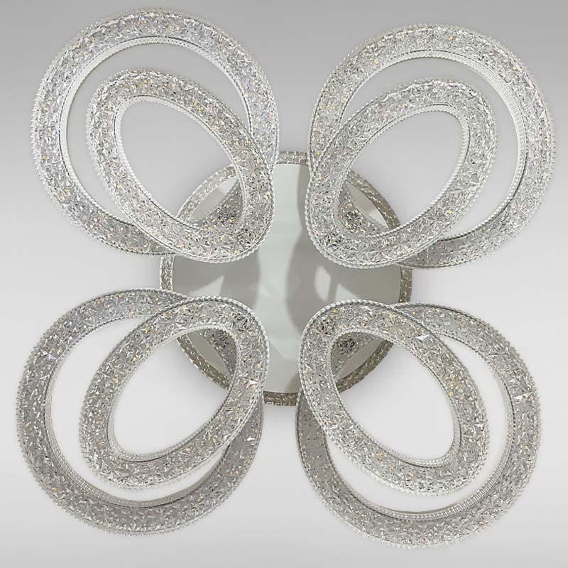 Потолочная люстра LED с подсветкой Light House SC-18246A/4+4C 256W+20W 2.4G Ф760х140 Белый 