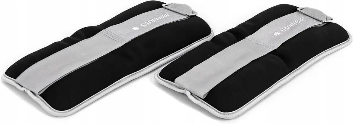 Утяжелители-манжеты SAPPHIRE SG-082 для ног и рук 2x2 кг Черно-серый (SG-082)