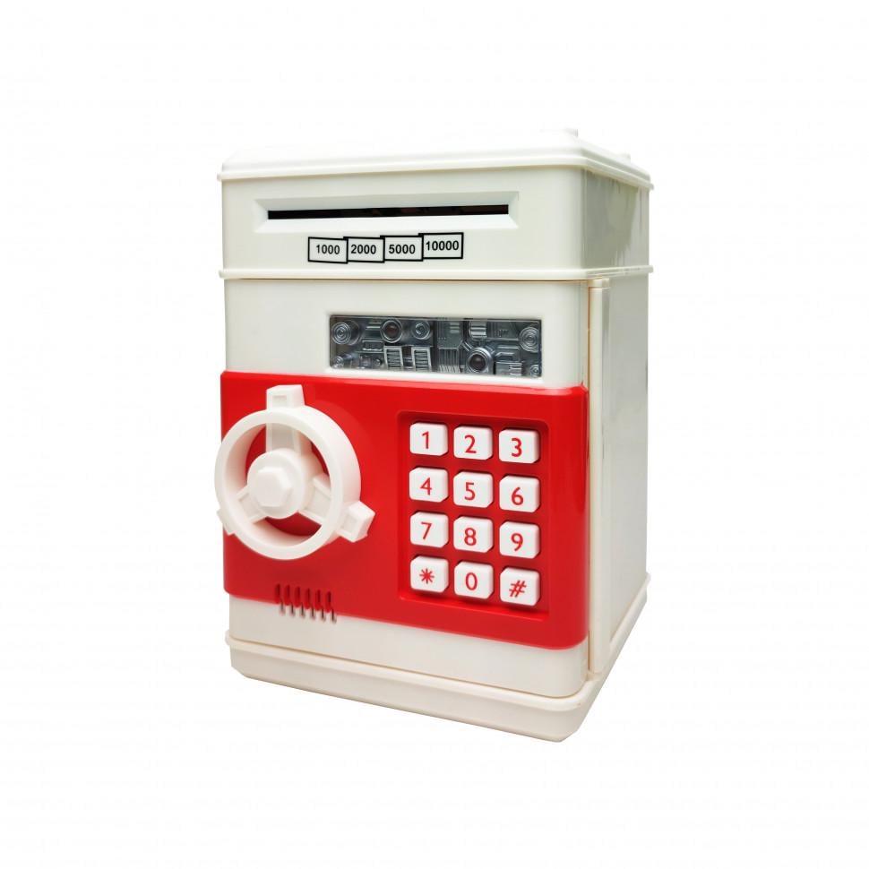Сейф-копилка SUNROZ MK 4524 с кодовым замком и купюроприемником Белый (SunR17147s23596)