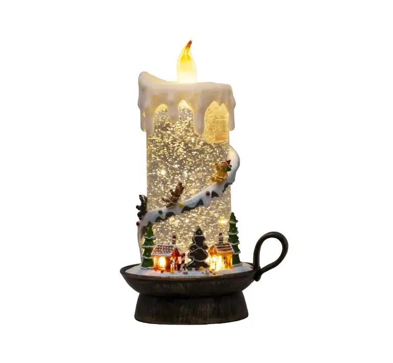 Ночник новогодний музыкальный XMAS 21020B 3580 Пряничный дом White