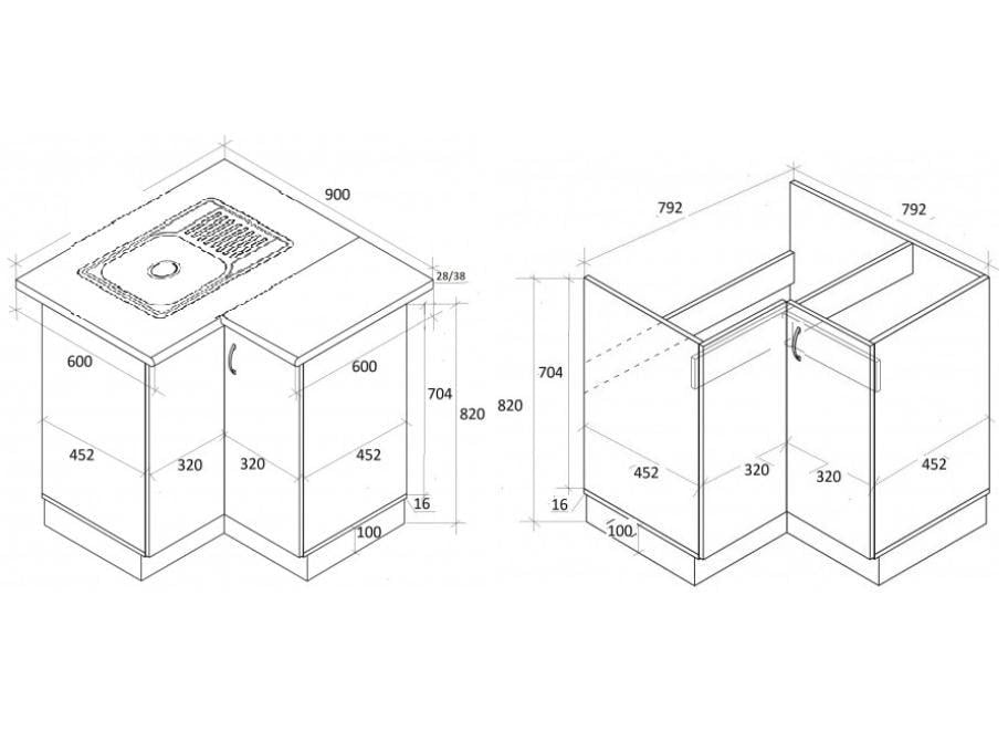 Тумба кутова кухонна №2 МАКСІ-МЕблі прямокутне сатин зі стільницею 1-ї категорії Дуб сонома/Білий гладкий (5103429) - фото 2 Тумба кутова кухонна №2 МАКСІ-МЕблі прямокутне сатин зі стільницею 1-ї категорії Дуб сонома/Білий гладкий (5103429) - фото 2