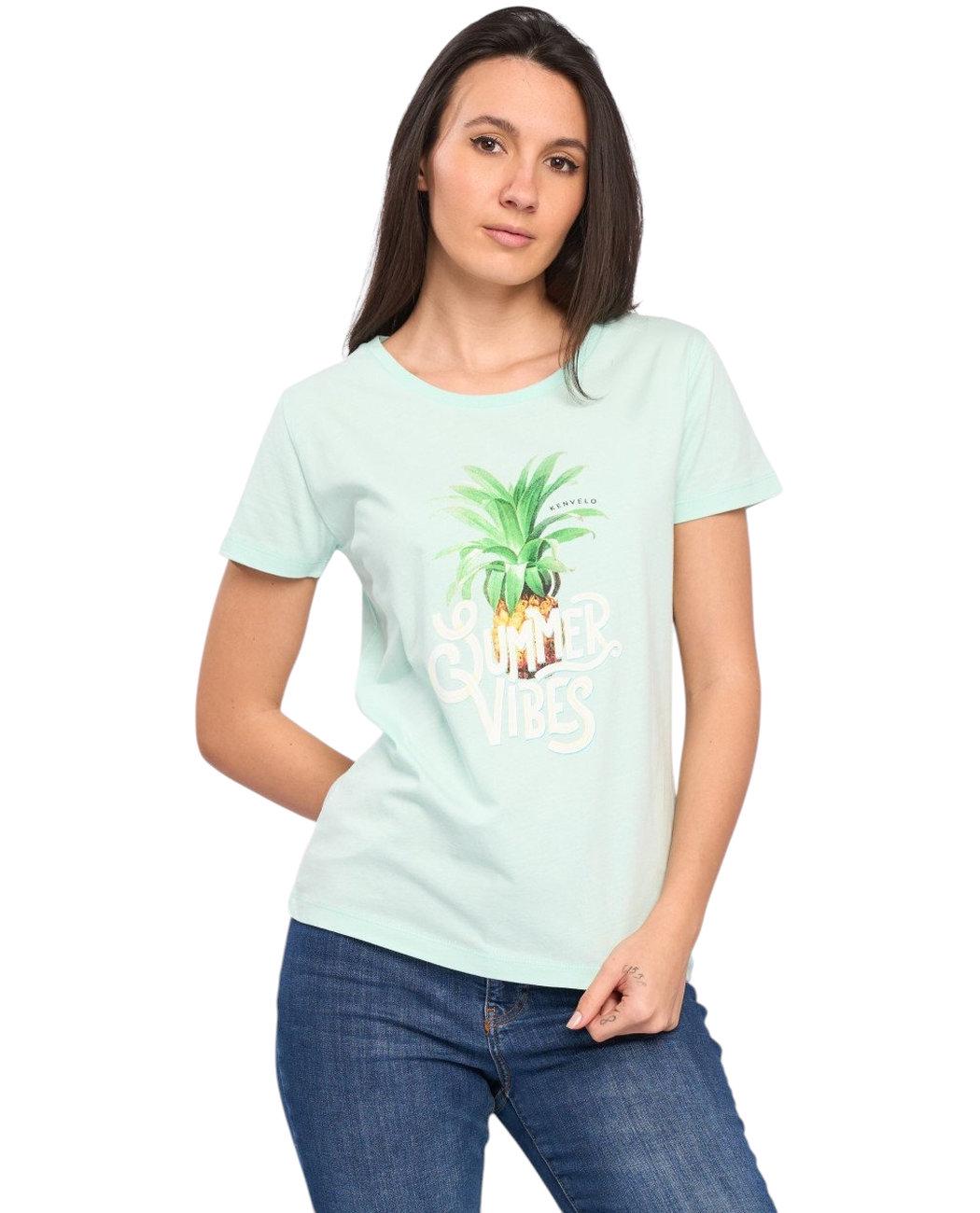 Футболка женская Kenvelo 20109886.Z22 L Бирюзовый (5942723069887)