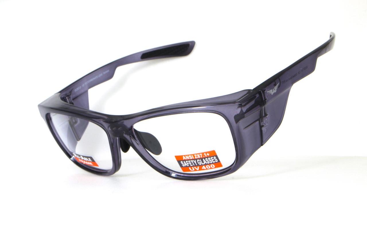 Очки под диоптрии Global Vision RX-T Gray rx-able в темно-серой полупрозрачной оправе Прозрачный - фото 2