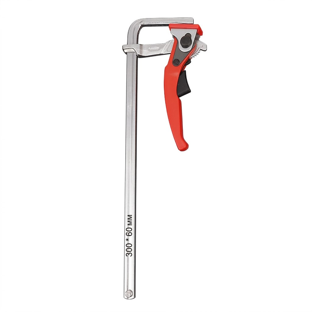 Струбцина усиленная рычажная Maxtool 300х60 мм быстрозажимной F-образный зажим под Т-слот (3002789949)