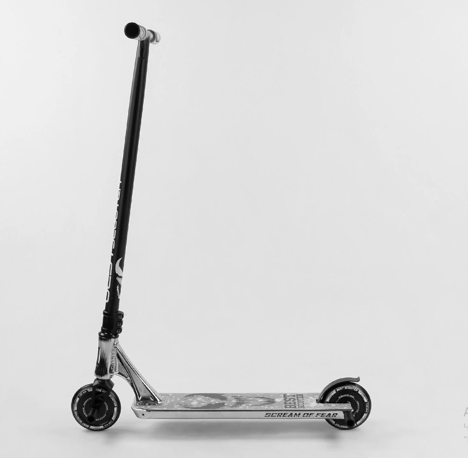 Самокат трюковый Best Scooter Simbiote HIC-система 120 мм PU Серебро (65030)