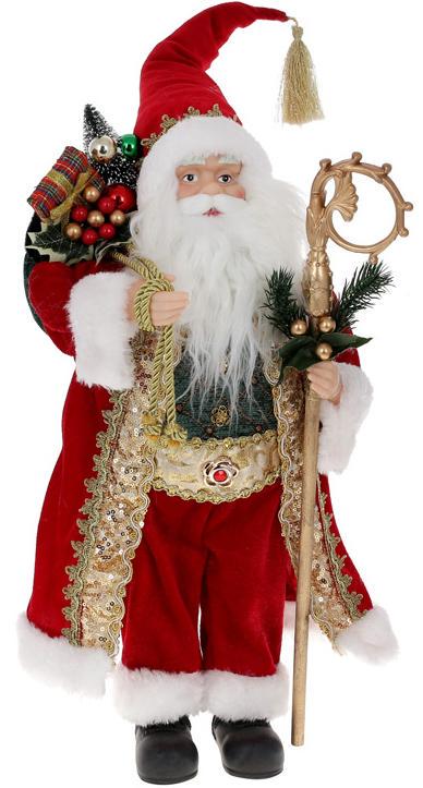 Фигура новогодняя Санта Клаус с подарками 45 см Красный с зеленым