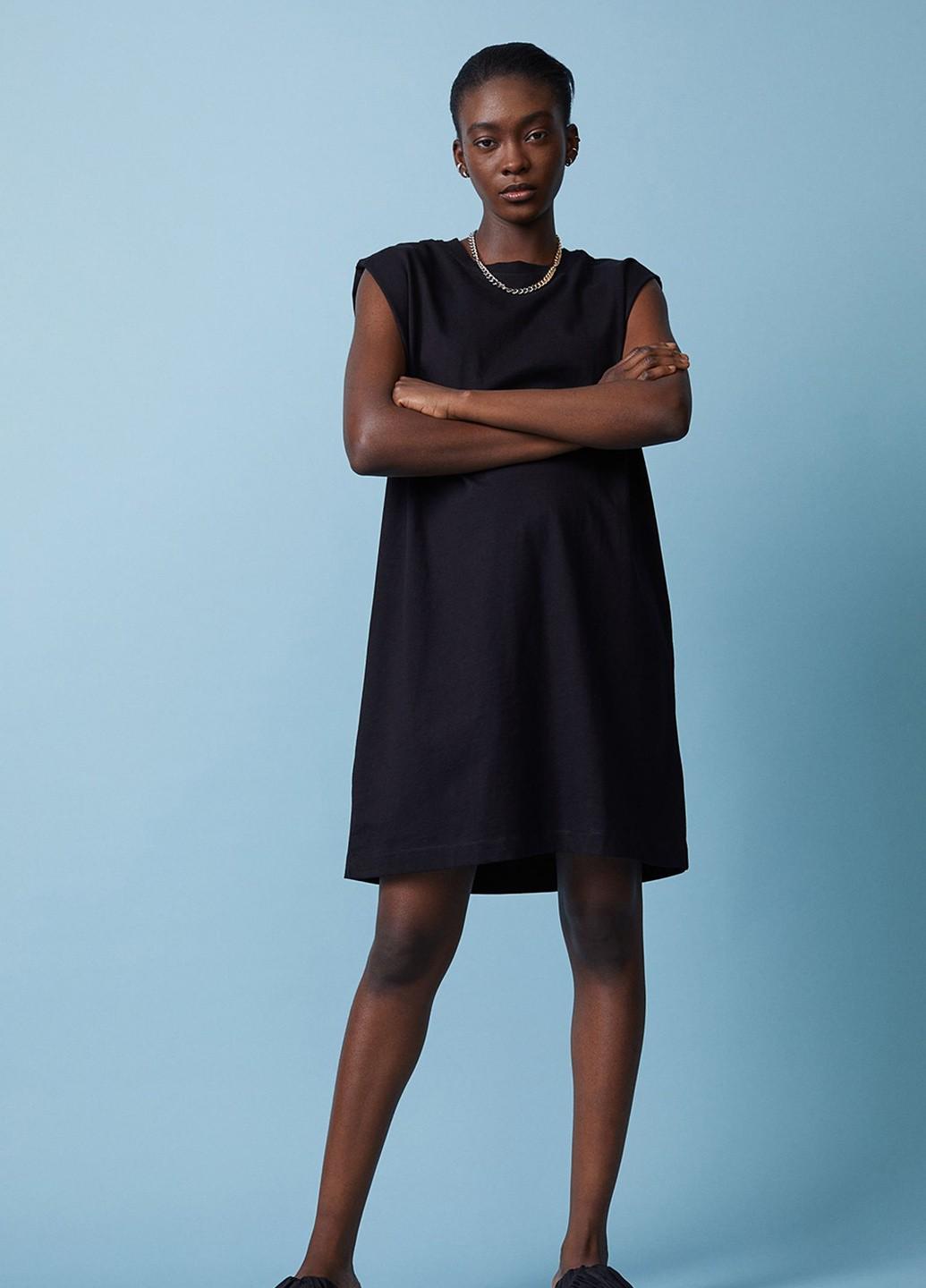 Сукня-футболка H&M XL Чорний (9657393b52)