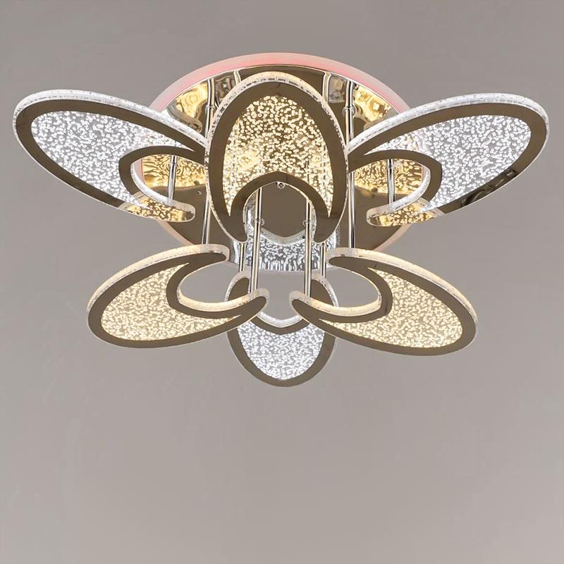 Люстра потолочная Light House SRS-16354/6 LED с RGB подсветкой 178 W с пультом Хром