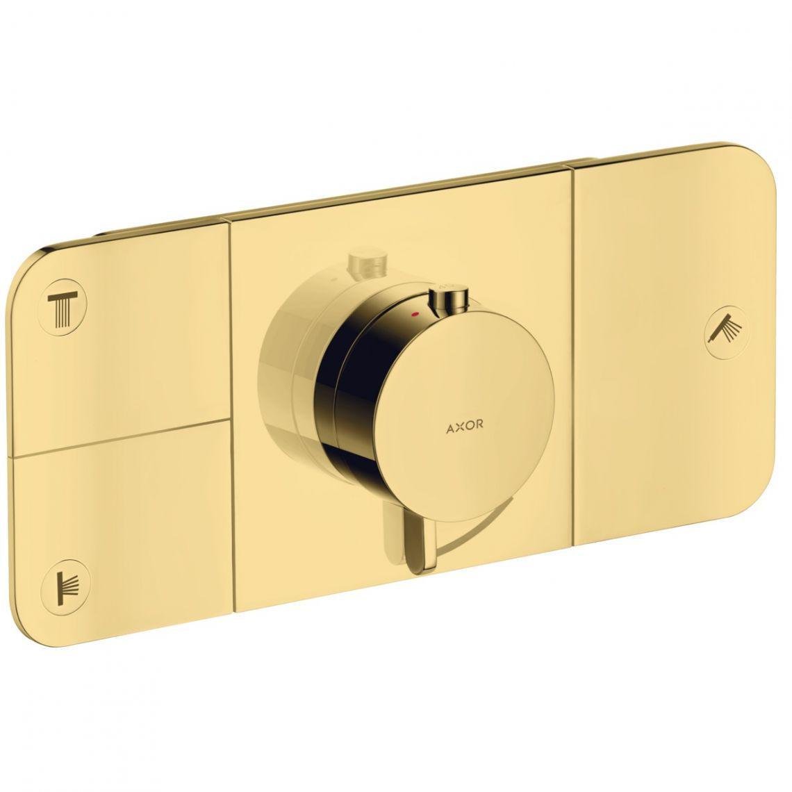 Термостат прихованого монтажу Axor One Polished gold optic на 3 споживача Золотий (45713990)