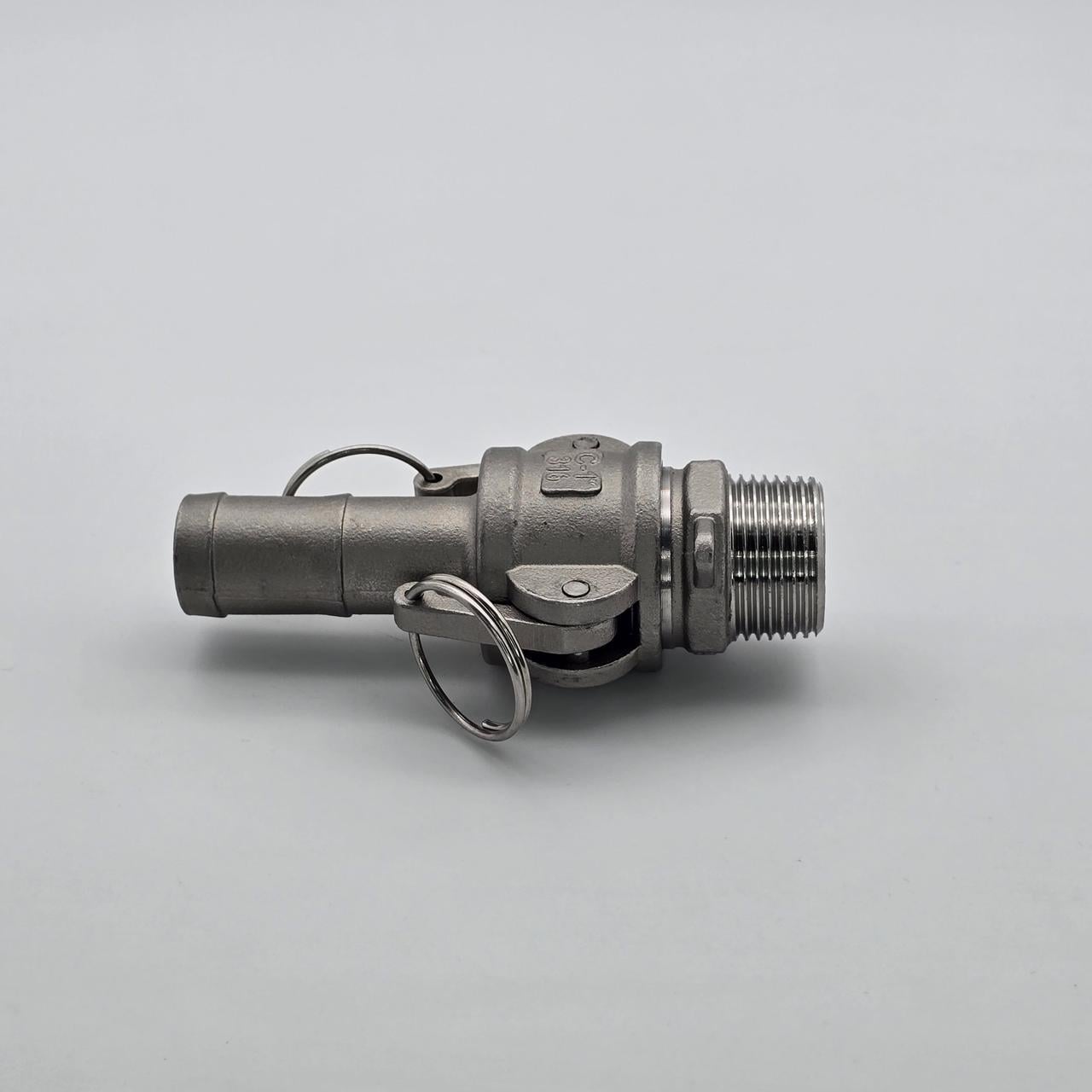 Комплект Camlock F+C 1" AISI 316 со штуцером с наружной резьбой и муфтой с елкой Ø 25 мм (35380274) Комплект Camlock F+C 1" AISI 316 со штуцером с наружной резьбой и муфтой с елкой Ø 25 мм (35380274)