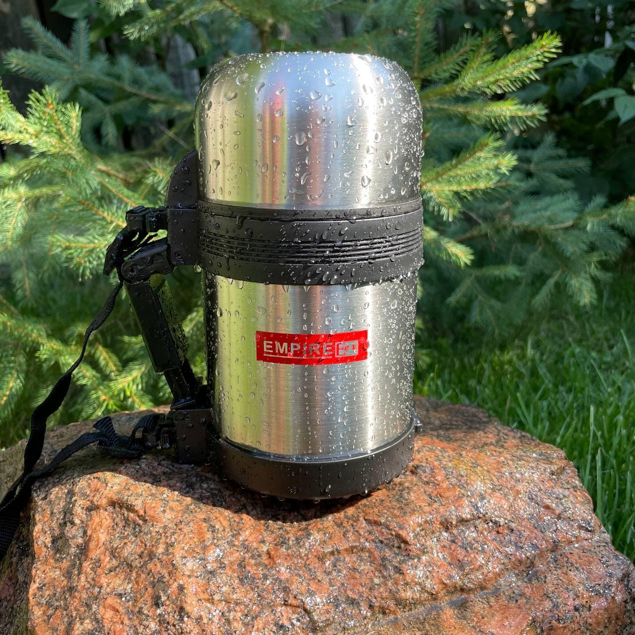 Термос туристический для воды и пищи нержавеющая сталь круглый 800 мл - фото 8