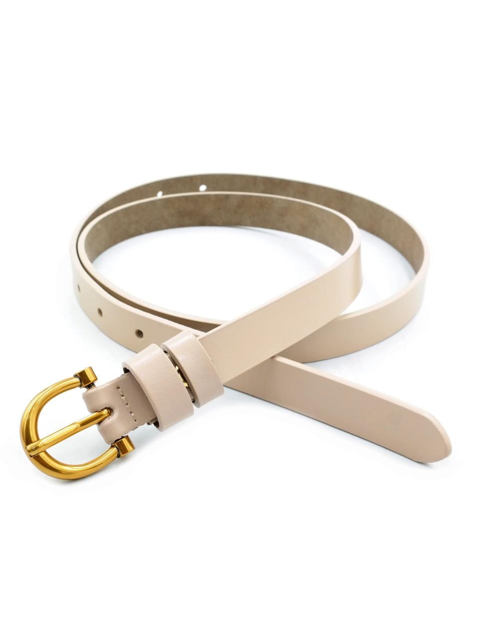 Ремень женский Weatro кожаный 1,8х110 см Бежевый (zhin-kit-18k-0067)