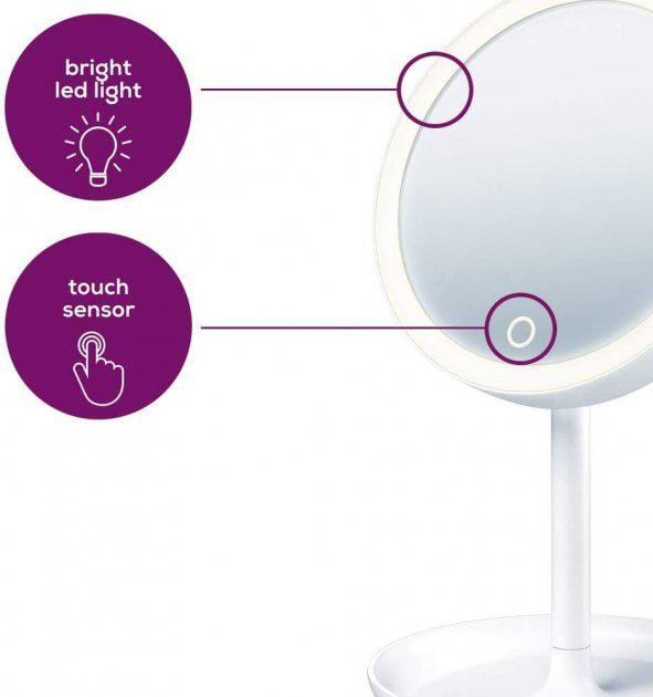 Настільне косметичне дзеркало з підсвічуванням Beurer BS 45 - фото 3 Настільне косметичне дзеркало з підсвічуванням Beurer BS 45 - фото 3