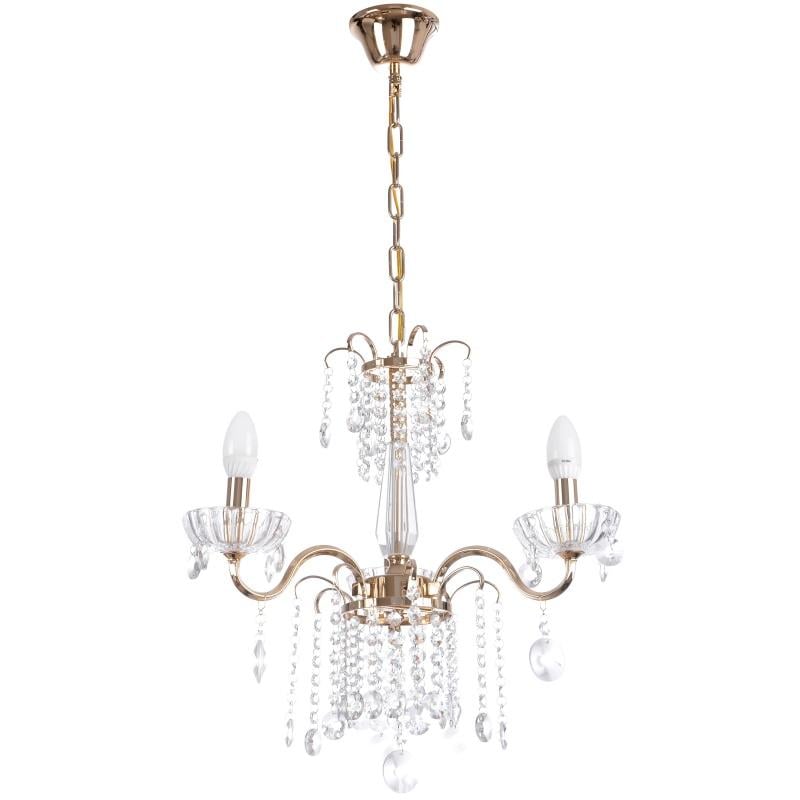 Люстра свеча подвесная хрустальная классическая Brille BCL-380S/3 E14