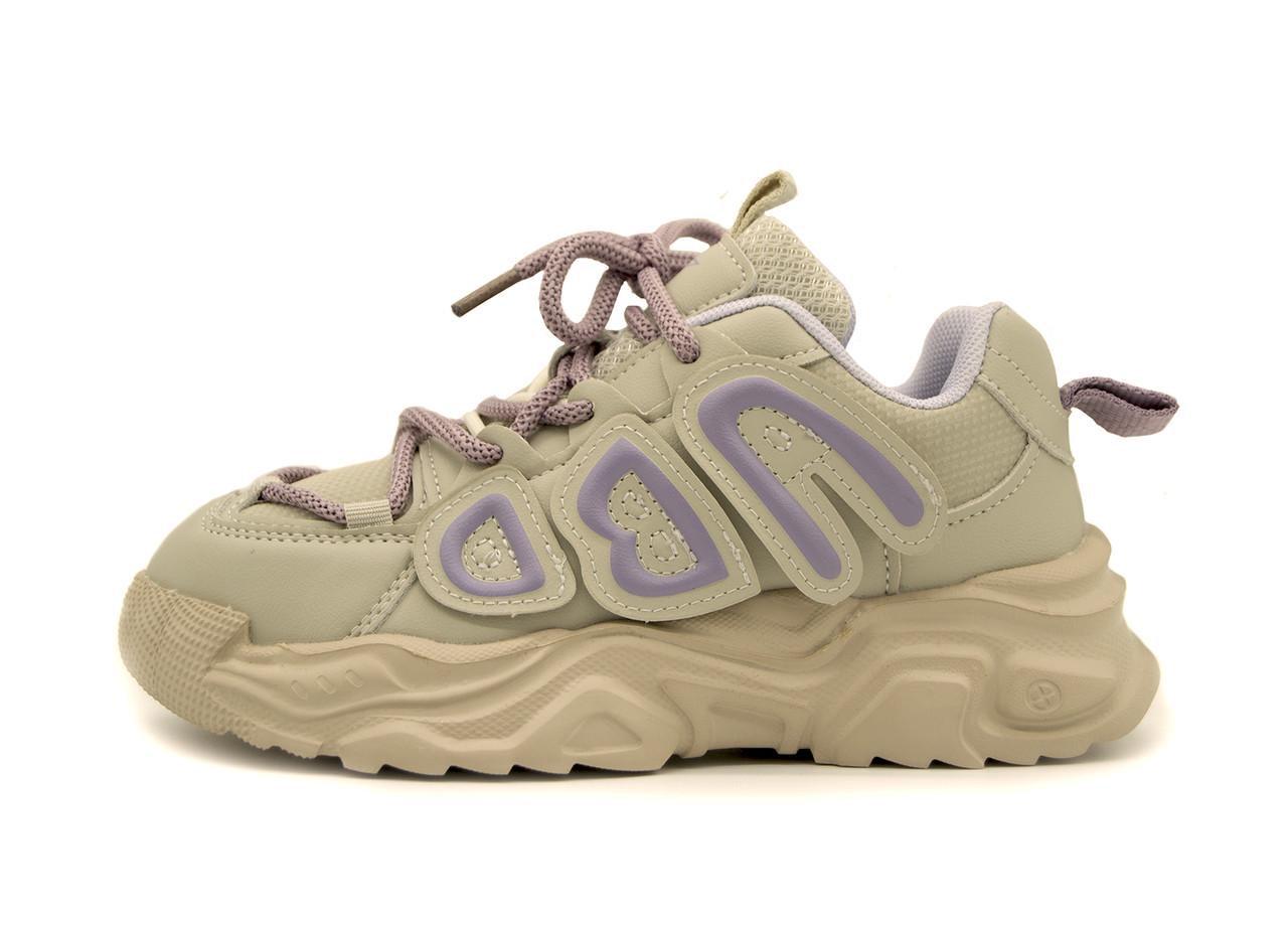 Кроссовки для девочки Paliament B2309 р. 35 22 см Бежевый (2185354088)