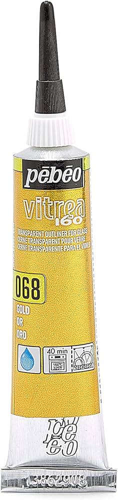 Контур по склу Pebeo Vitrea 160C*, 20 мл., тюбик, Золото, (P-114068)