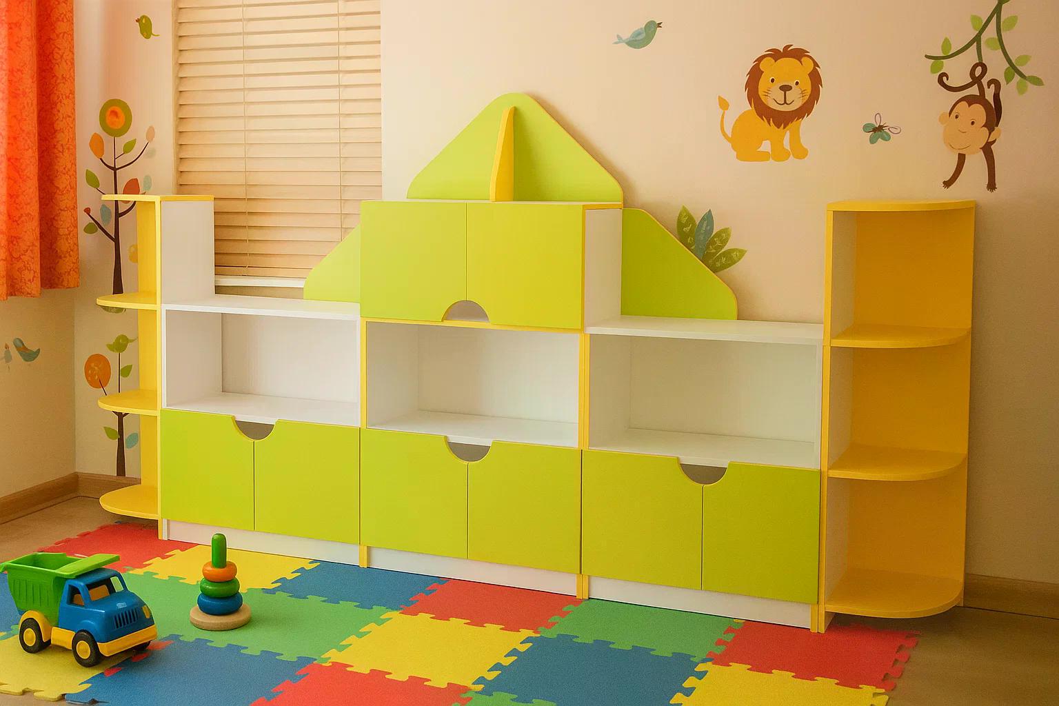 Детская стенка для игрушек Домик Лайм