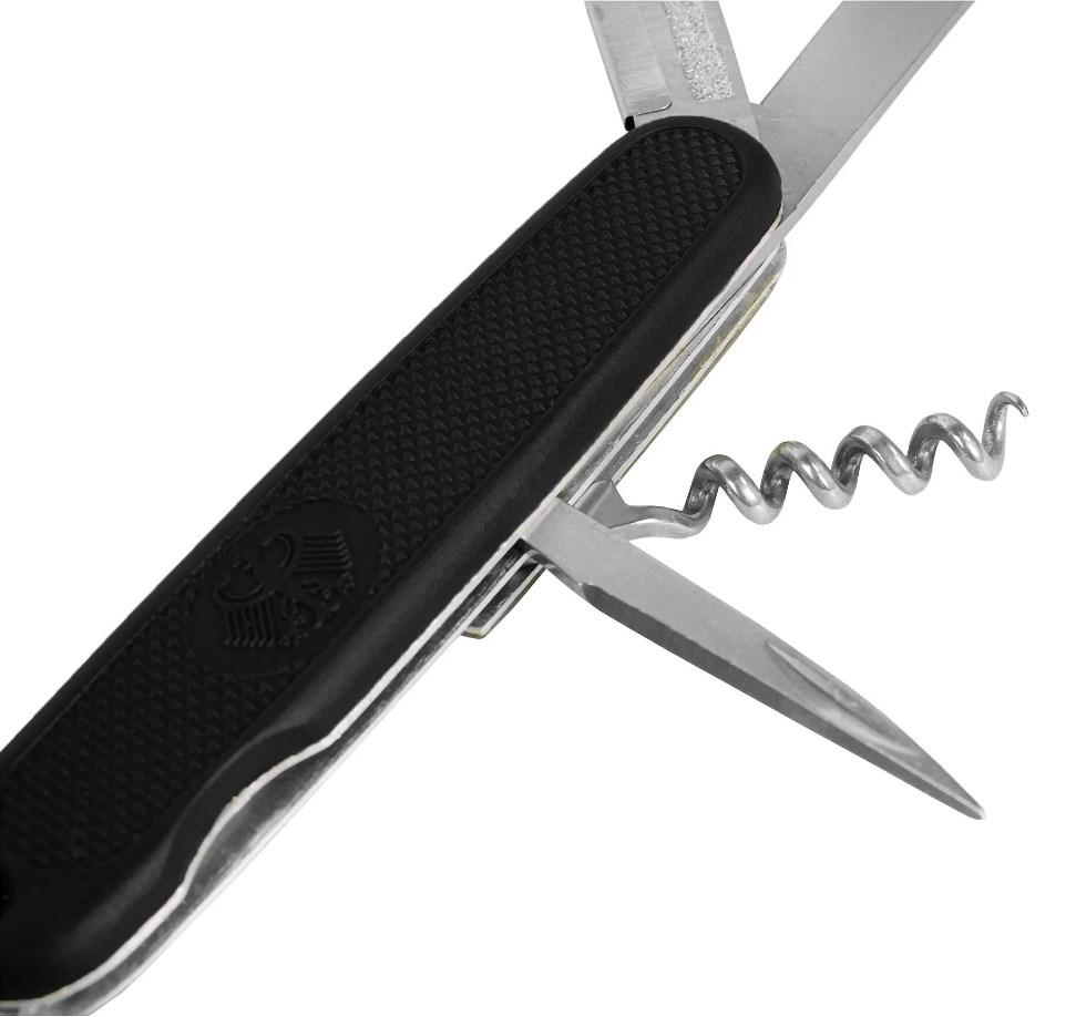 Ніж багатофункціональний Mil-Tec Old Style 7в1 з чохлом Чорний (15337050) - фото 7