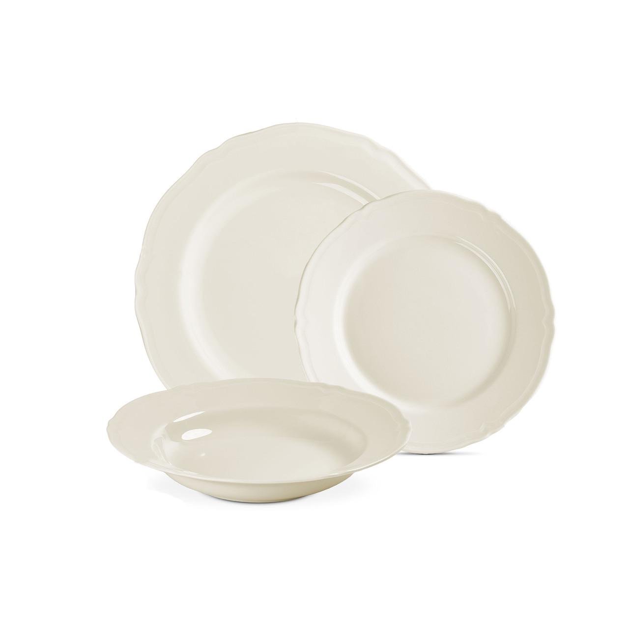 Сервиз столовый Gerlach Retro на 6 персон 5901035510838 тарелки десертные глубокие и обеденные фарфоровые 18 предметов