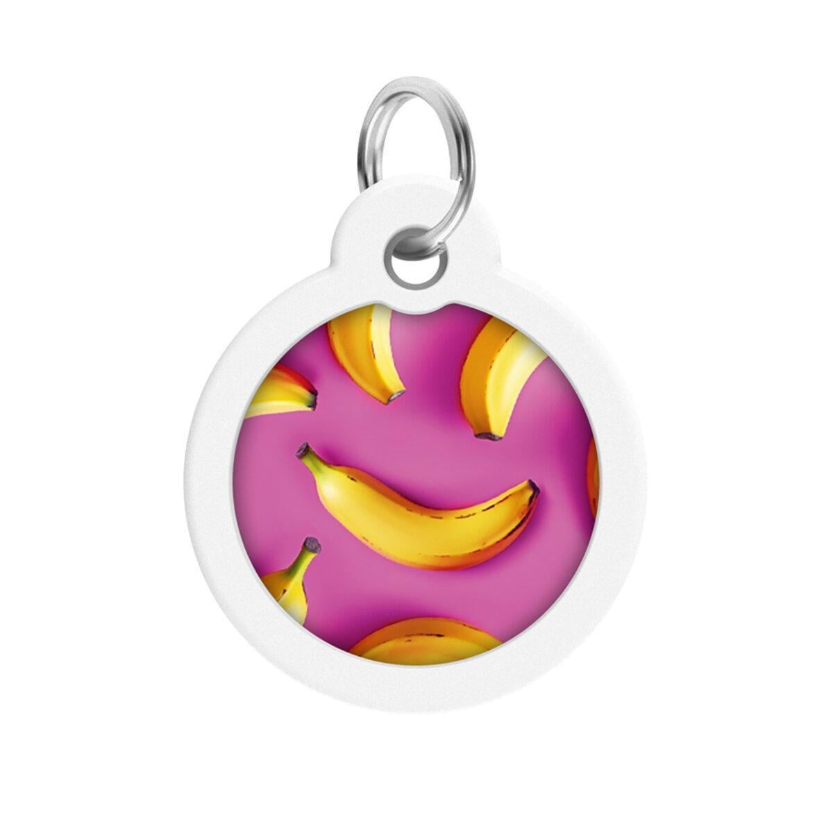 Адресник металлический для собак и кошек Waudog Smart ID Бананы с QR паспортом круг 30 мм Розовый (230-4055 Col) Адресник металлический для собак и кошек Waudog Smart ID Бананы с QR паспортом круг 30 мм Розовый (230-4055 Col)