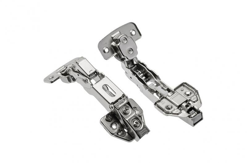 Петля GTV 155° угловая гидравлическая и опорная планка Н=0 с евро шурупом