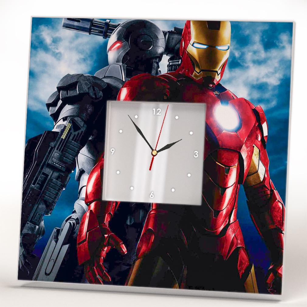 Часы с фото "Железный человек" Мстители 260x260 мм (C04357)