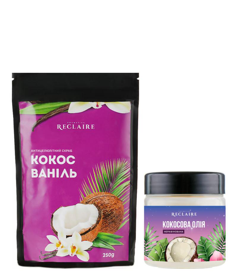 Скраб/гель для душа и кокосовое масло Reclaire (10770200)