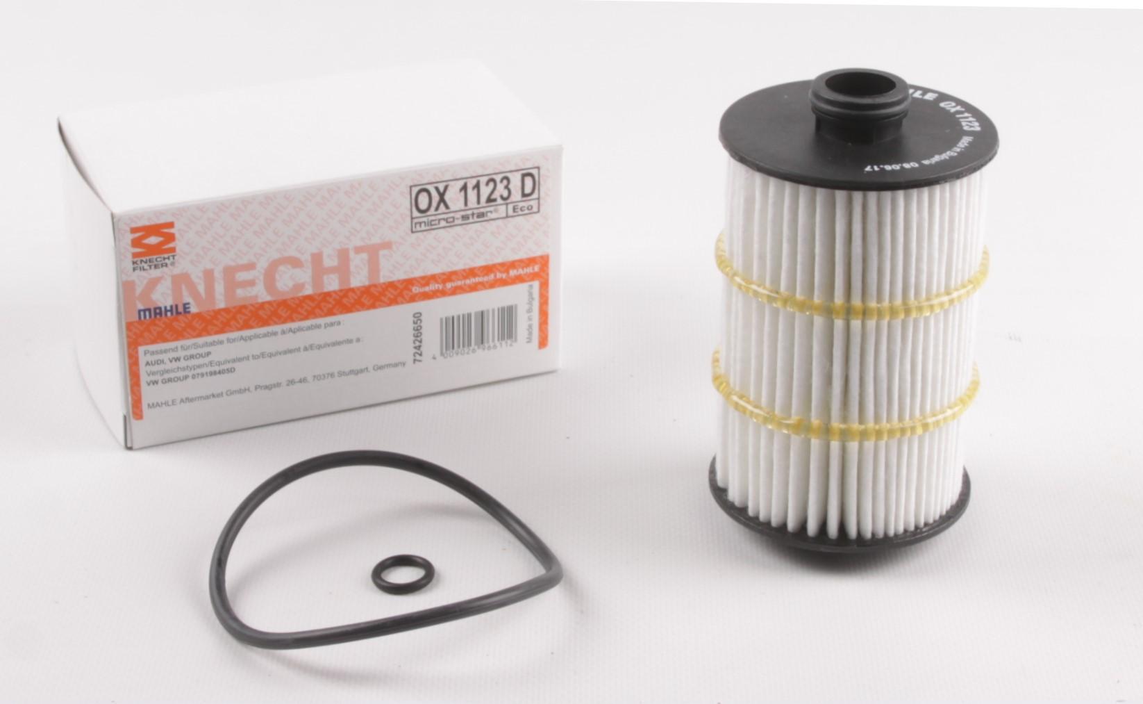 Фильтр масляный KNECHT для Audi A6/A7/A8 4,0 12- (OX 1123D)