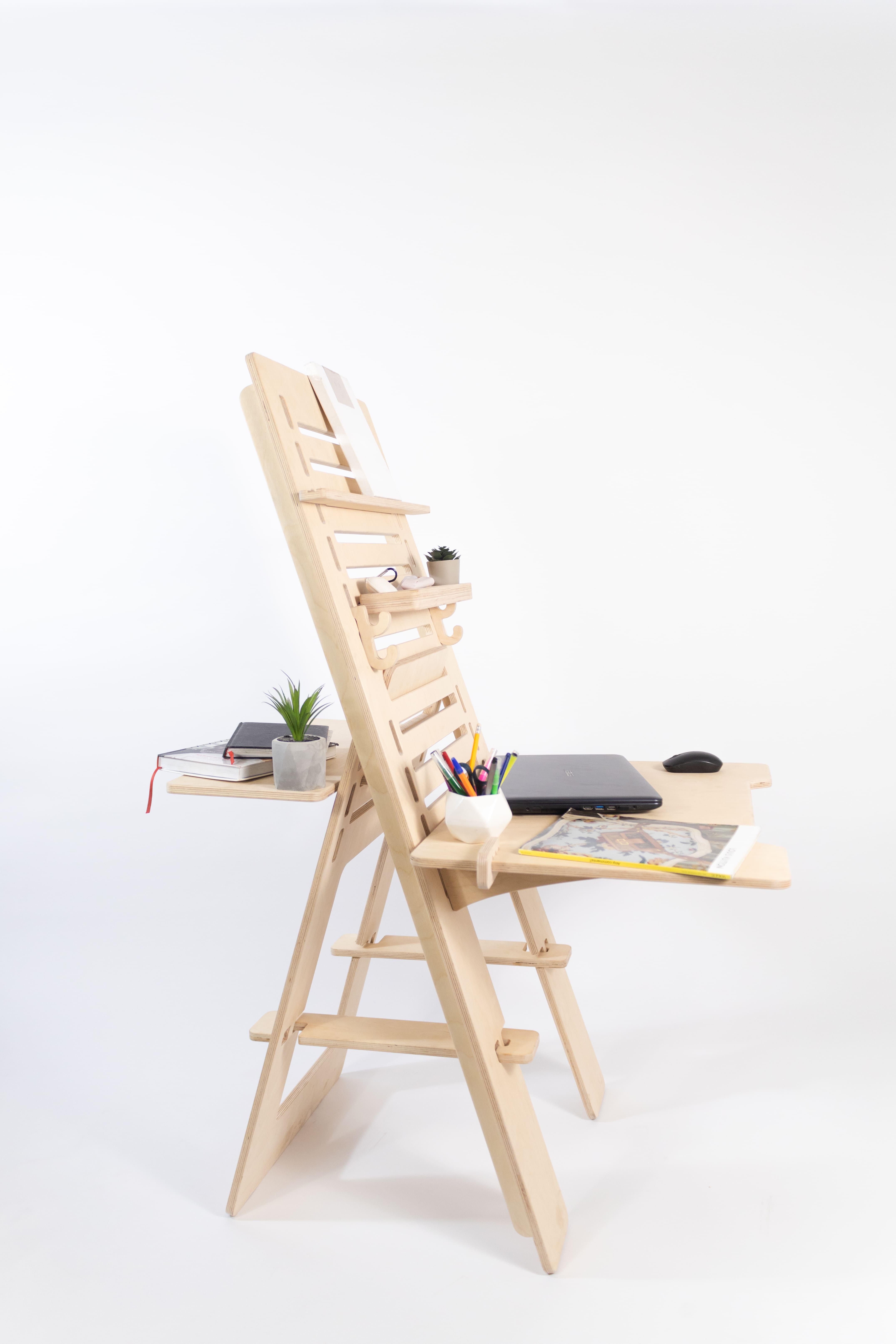 Стіл для роботи стоячи та сидячи Otaman Desk Artist з покриттям Натуральний - фото 2 Стіл для роботи стоячи та сидячи Otaman Desk Artist з покриттям Натуральний - фото 2