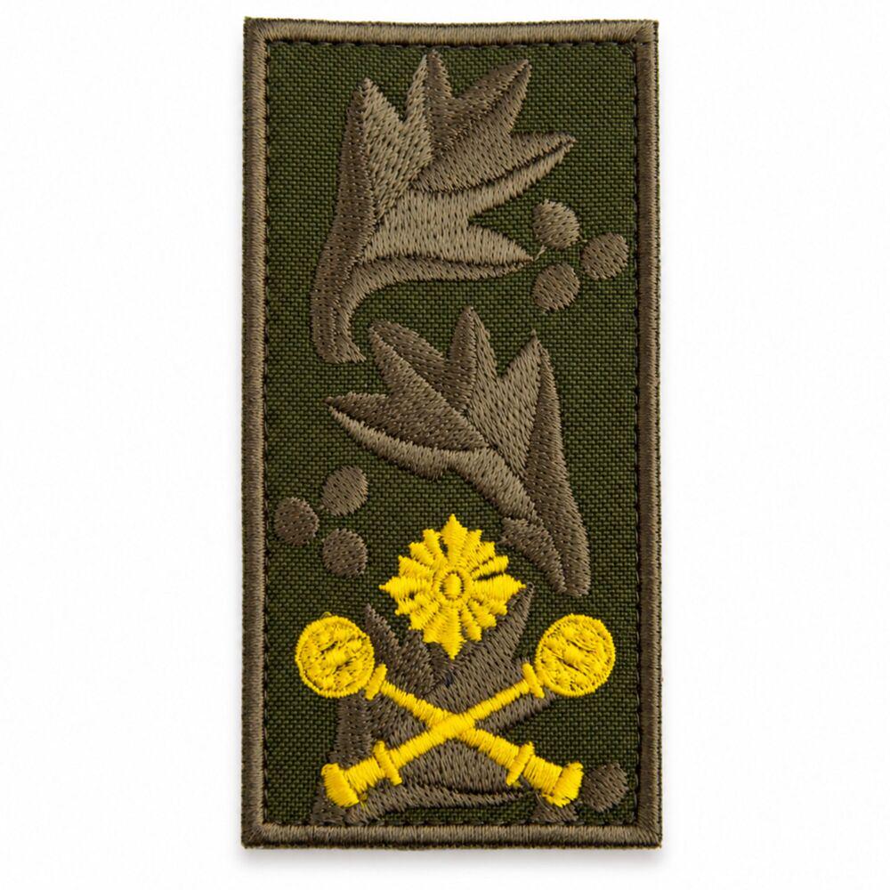 Шеврон на липучке Погон Звание Бригадный Генерал 5х10 см Хаки (28137)