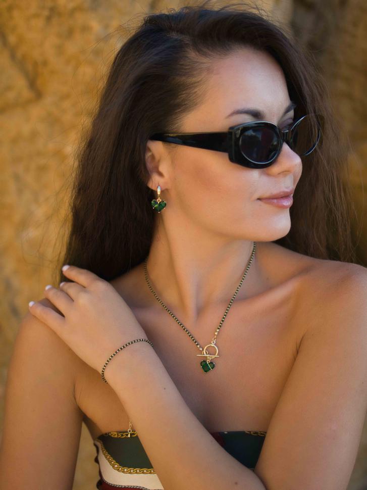 Чокер з авантюрину з підвіскою серце (5385) - фото 7 Чокер з авантюрину з підвіскою серце (5385) - фото 7