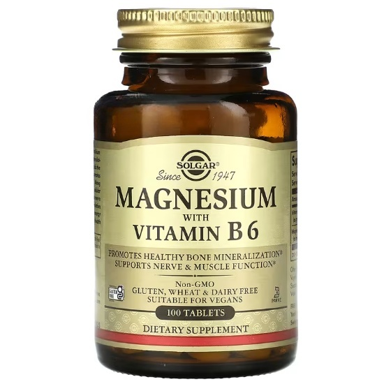 Магний с витамином B6 Solgar Magnesium with Vitamin B6 100 таблеток
