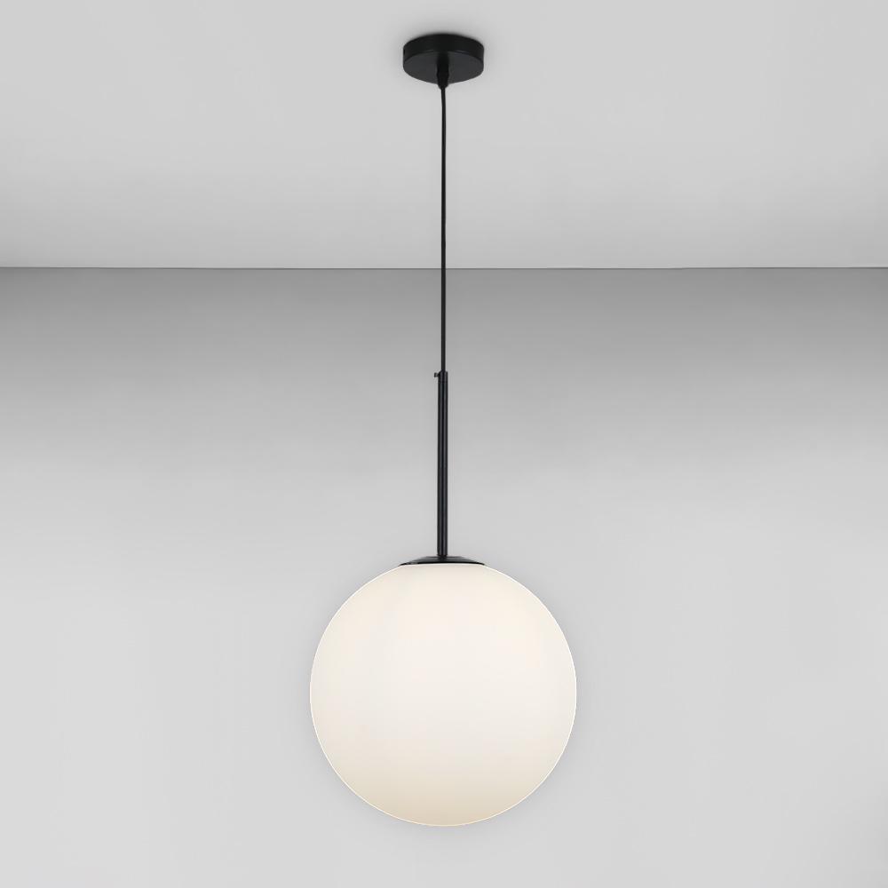 Люстра підвісна куля Light House LS-17161-1 BK/WH Чорний/Білий 