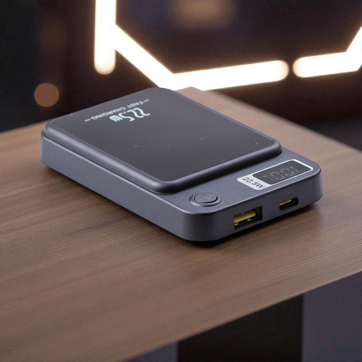 Повербанк для смартфона Smart X зі швидкою бездротовою зарядкою 22,5 Вт 5000 mAh Type-C/USB-A Чорний (b-X105) - фото 6