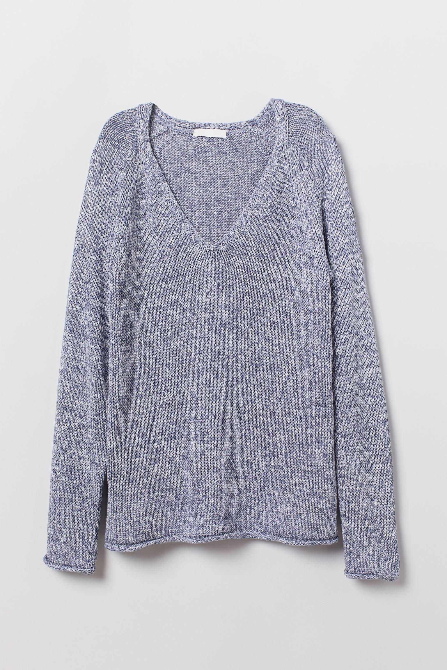 Джемпер H&M XS Синий меланж (25055325789)