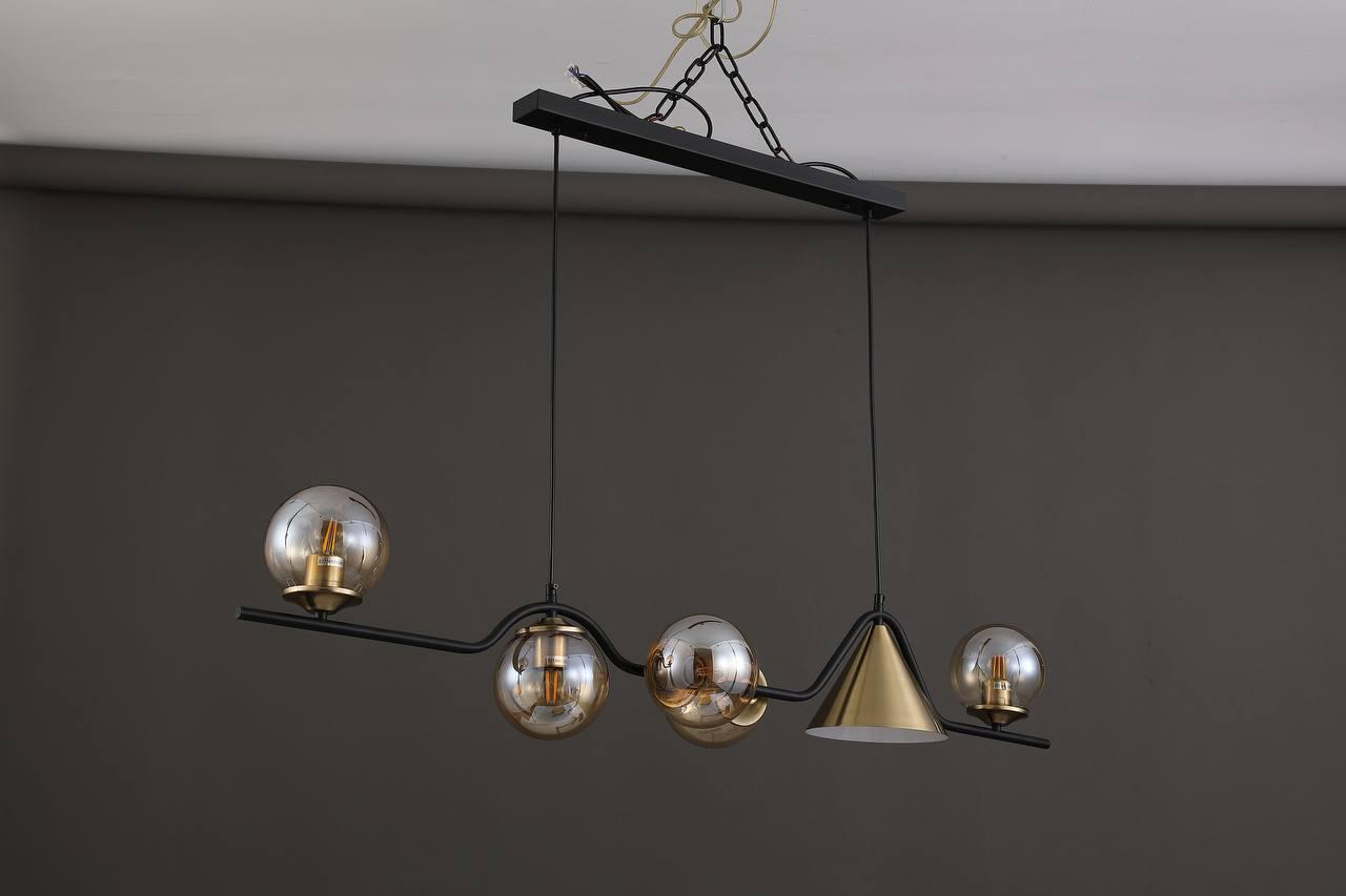 Подвесная люстра Valeso gld-23938/5 1 Черно-золотой (21782373) - фото 3 Подвесная люстра Valeso gld-23938/5 1 Черно-золотой (21782373) - фото 3