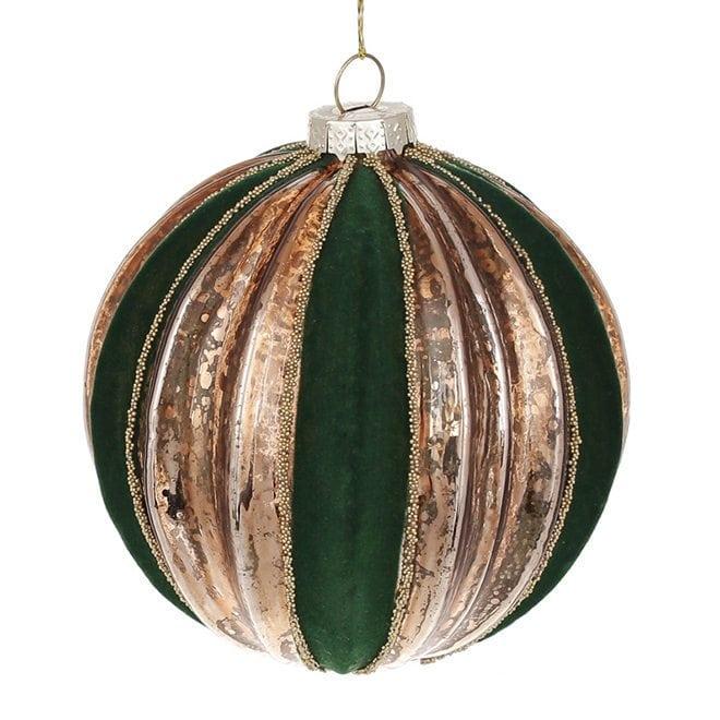 Набор елочных шаров стеклянных 10 см 4 шт. Зеленый (12602)