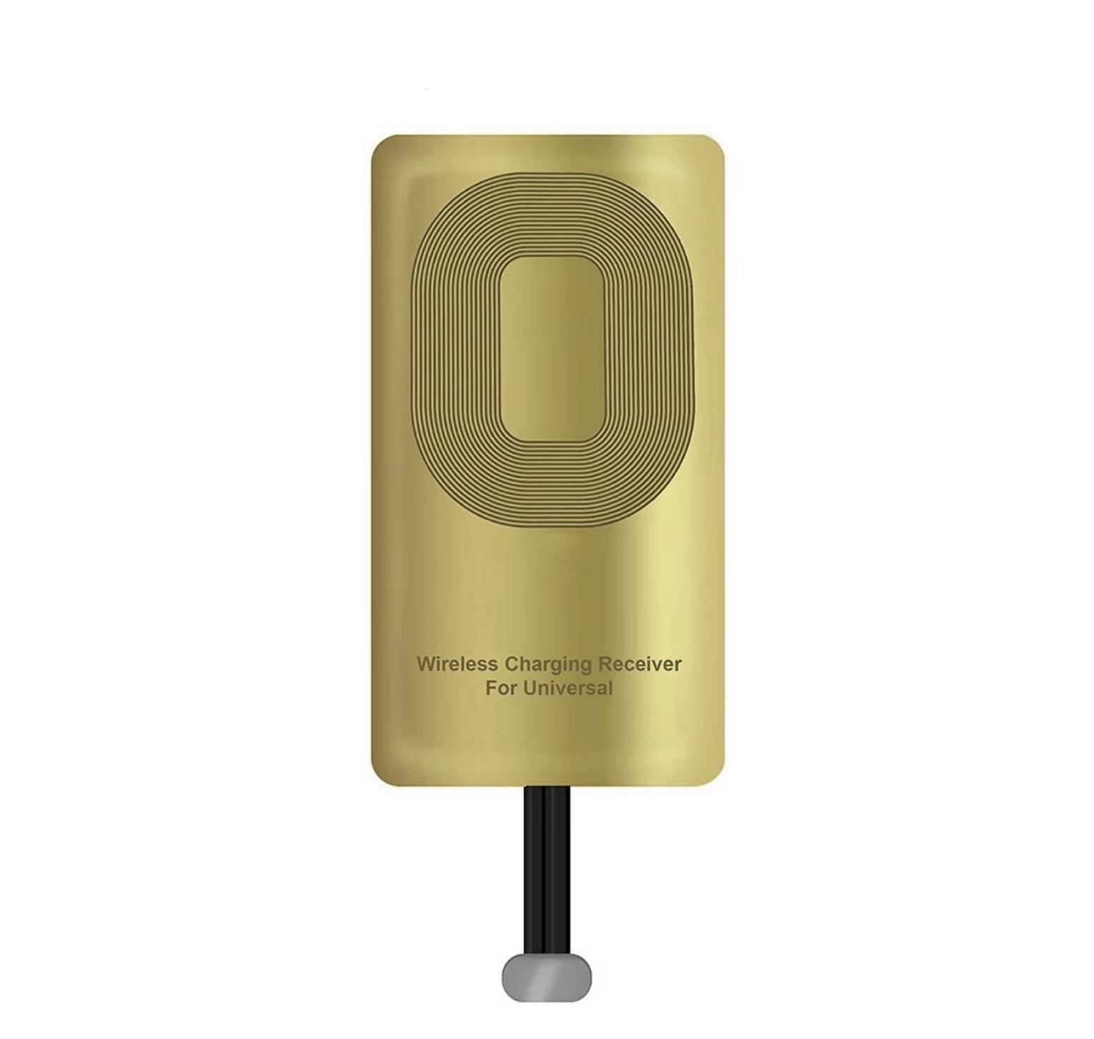 Приймач-адаптер Qi Type-C для бездротової зарядки US Чіп 1A Gold (A-48795)