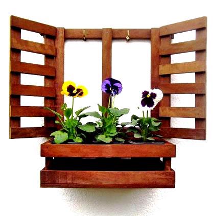 Полиця настінна для квітів з дерева Лімейра Мокко (ЦВС-005010)