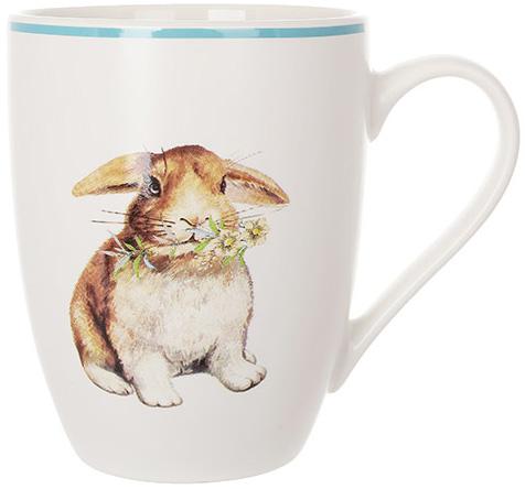 Кружка фарфоровая Happy Rabbit 340 мл Голубой
