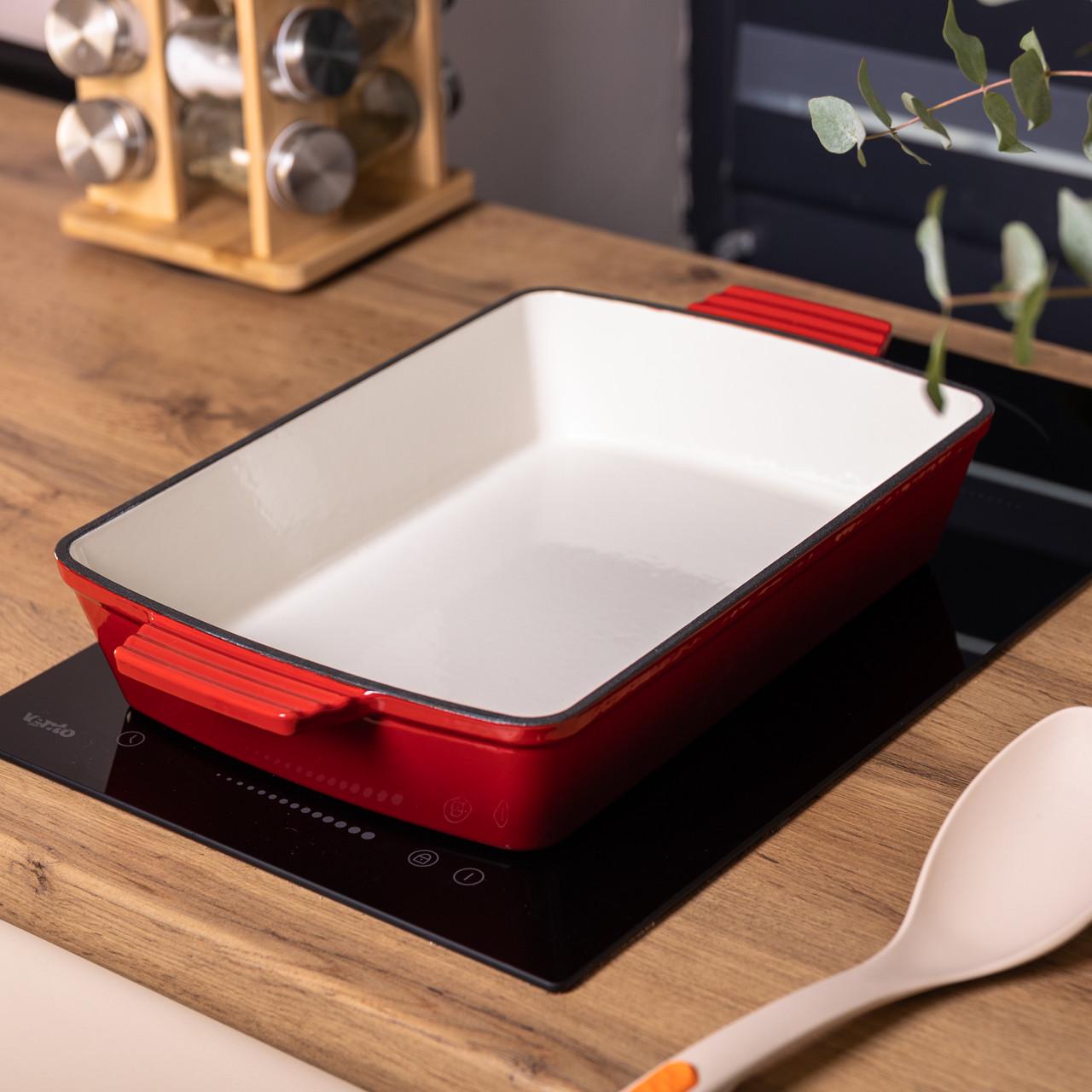 Форма для запекания чугунная 39,5х23,5х6 см 3 л Красный (6824) - фото 7 Форма для запекания чугунная 39,5х23,5х6 см 3 л Красный (6824) - фото 7