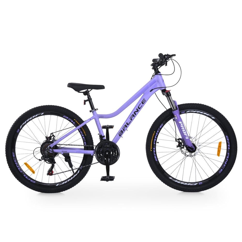 Велосипед горный 26" Profi Balance AM DD алюминиевая рама 13" рост 135-160 см Сиреневый (BL-26002)
