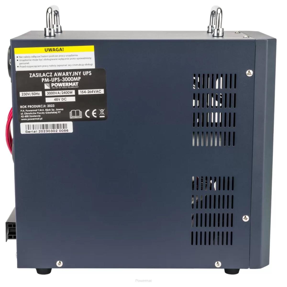 Источник бесперебойного питания Powermat PM-UPS-3000MP 2415717471 3000ВА/2400 Вт 48В чистая синусоида с ЖК-дисплеем - фото 3 Источник бесперебойного питания Powermat PM-UPS-3000MP 2415717471 3000ВА/2400 Вт 48В чистая синусоида с ЖК-дисплеем - фото 3