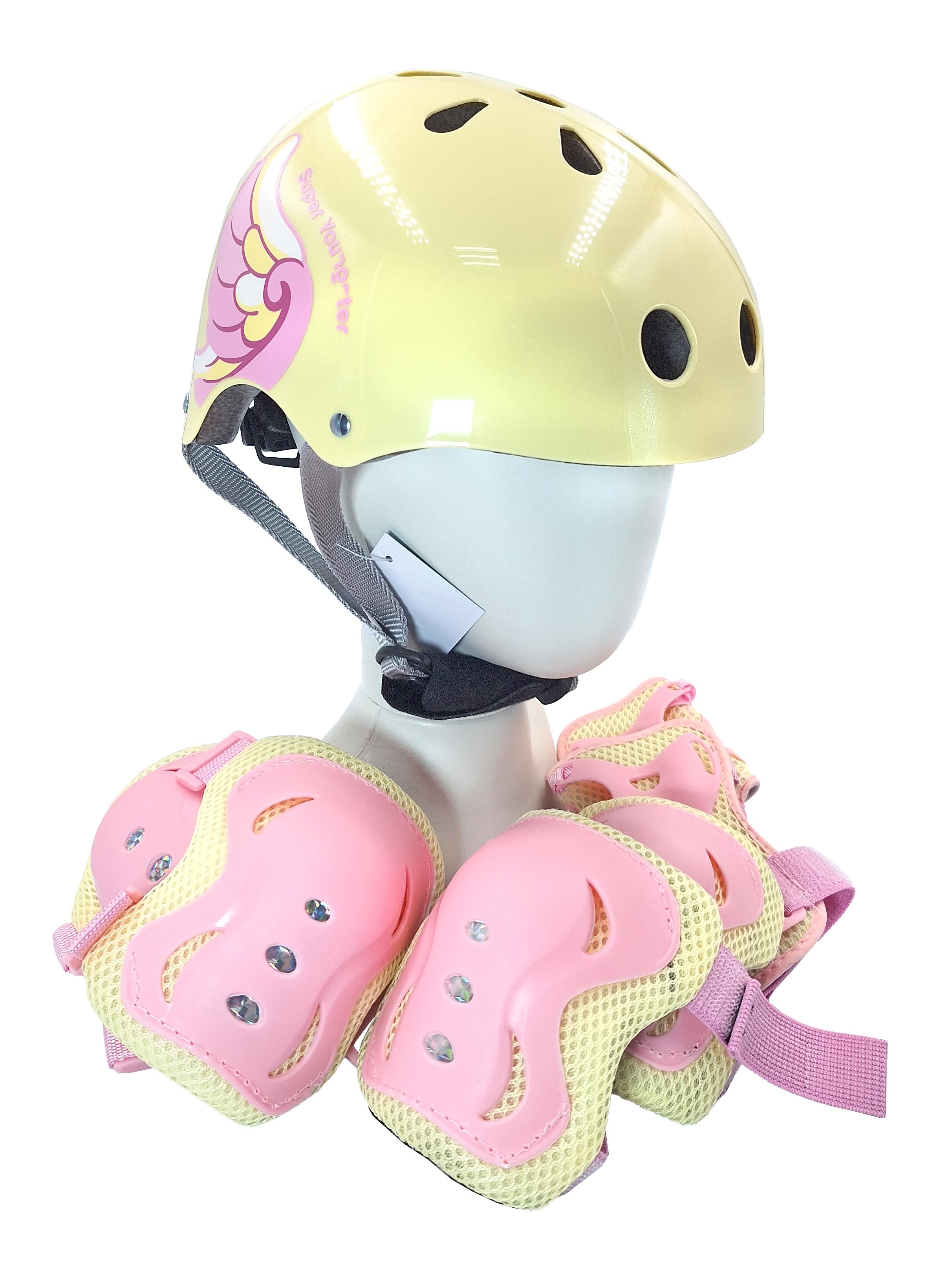 Комплект дитячий шолом та захист Yongkang GB24429-2009 Крила S Жовтий (G0001964)