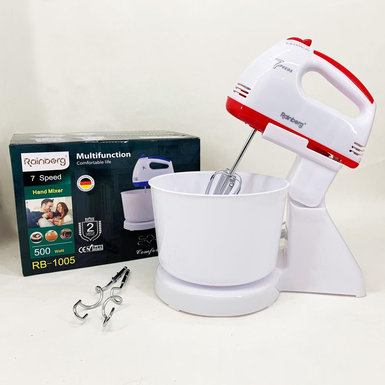Міксер Rainberg RB-1005 з чашею 7 швидкостей 2 л 500 Вт Red (13356290)